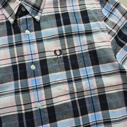 Fred Perry Short Sleeve Button Up Shirt - M
