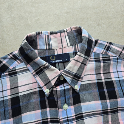 Fred Perry Short Sleeve Button Up Shirt - M