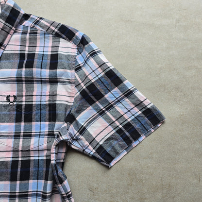 Fred Perry Short Sleeve Button Up Shirt - M