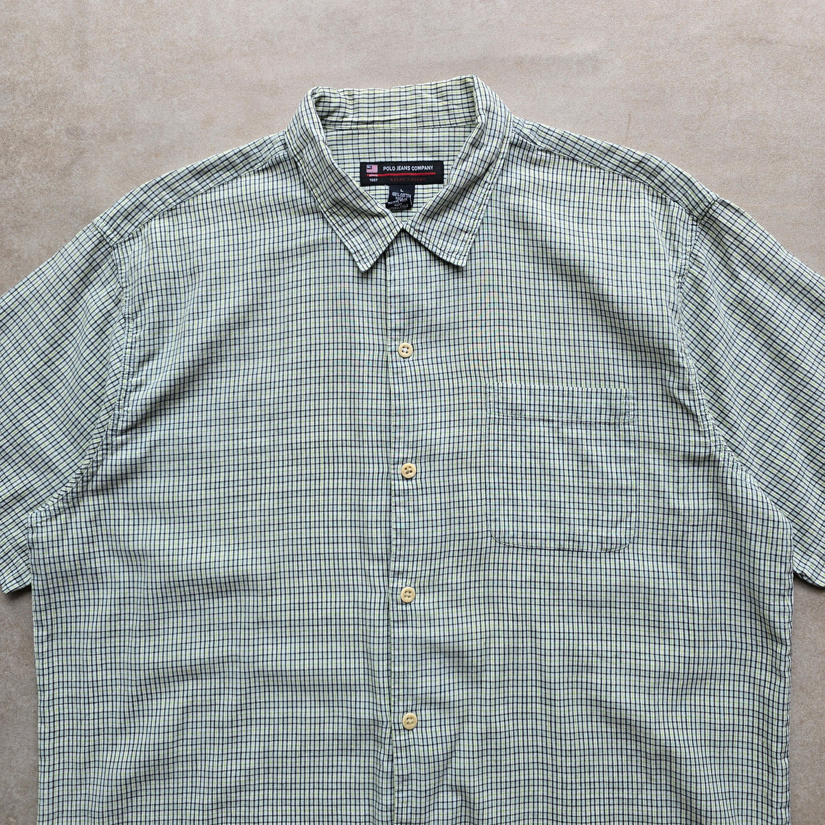 Vintage Ralph Lauren Polo Jeans Co Short Sleeve Button Up Shirt - L