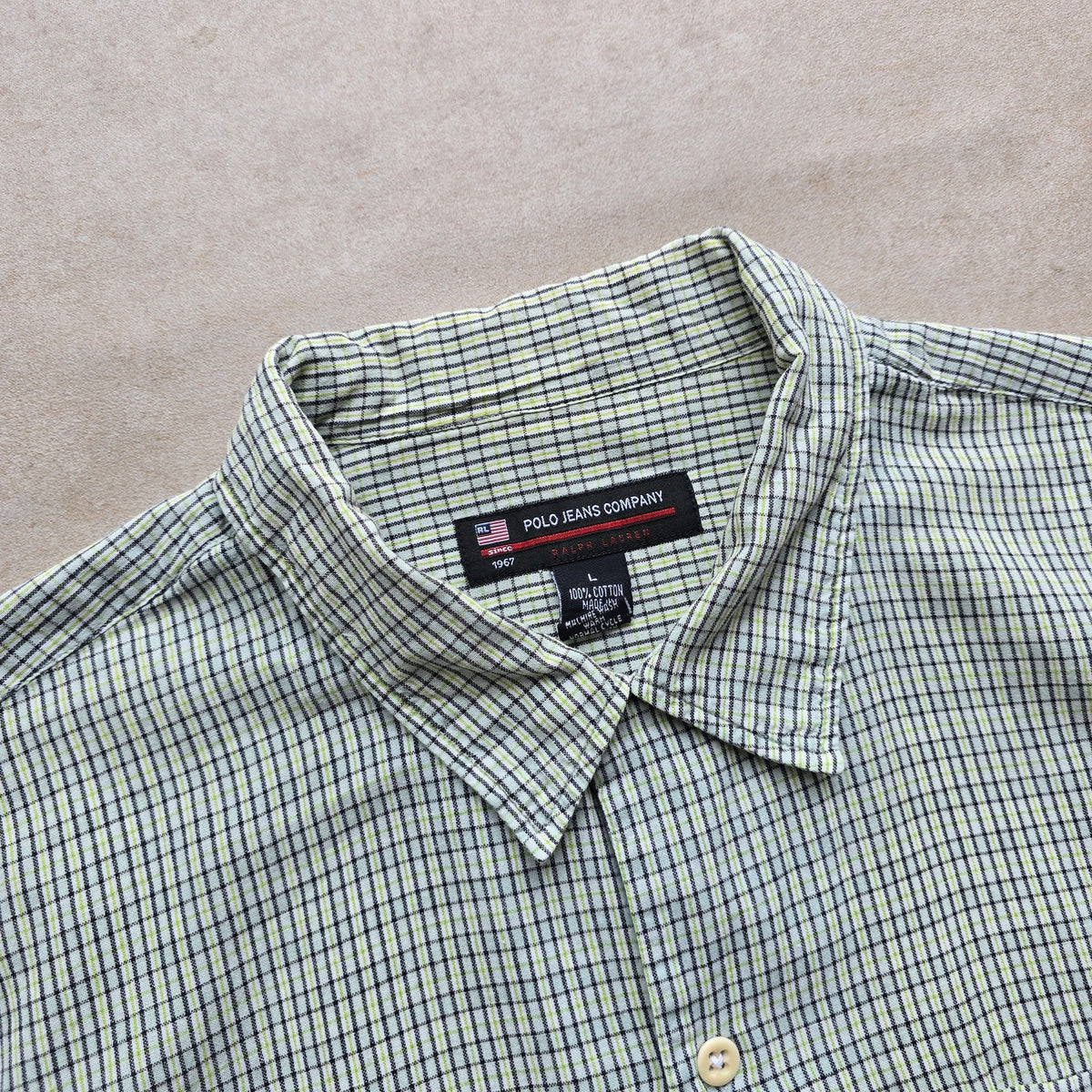 Vintage Ralph Lauren Polo Jeans Co Short Sleeve Button Up Shirt - L
