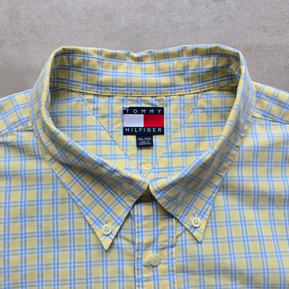 Vintage Tommy Hilfiger Check Short Sleeve Button Up Shirt - XXL