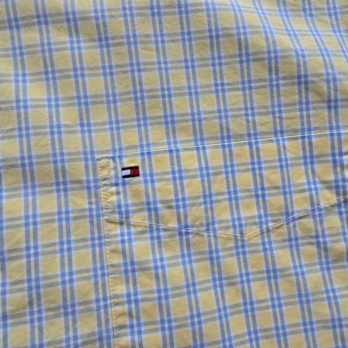 Vintage Tommy Hilfiger Check Short Sleeve Button Up Shirt - XXL