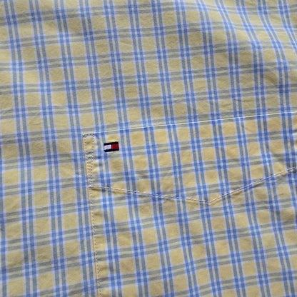 Vintage Tommy Hilfiger Check Short Sleeve Button Up Shirt - XXL