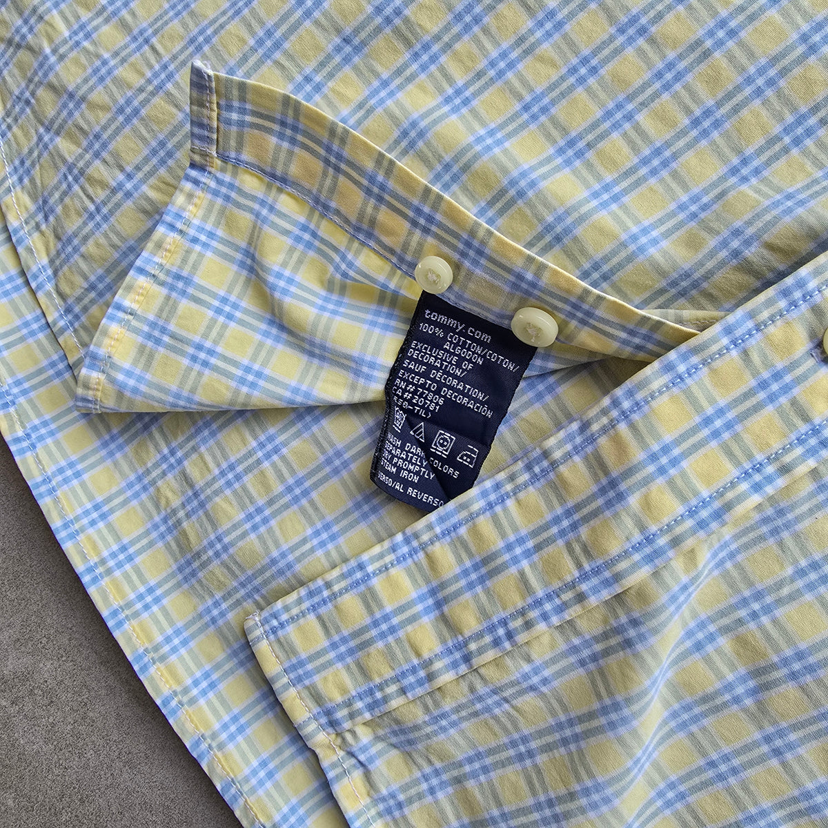 Vintage Tommy Hilfiger Check Short Sleeve Button Up Shirt - XXL