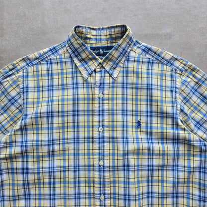 Vintage Ralph Lauren Plaid Short Sleeve Button Up Shirt - M