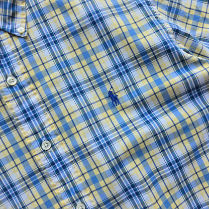 Vintage Ralph Lauren Plaid Short Sleeve Button Up Shirt - M