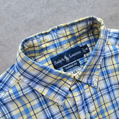 Vintage Ralph Lauren Plaid Short Sleeve Button Up Shirt - M
