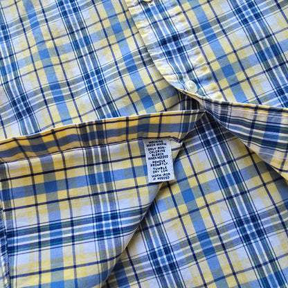 Vintage Ralph Lauren Plaid Short Sleeve Button Up Shirt - M