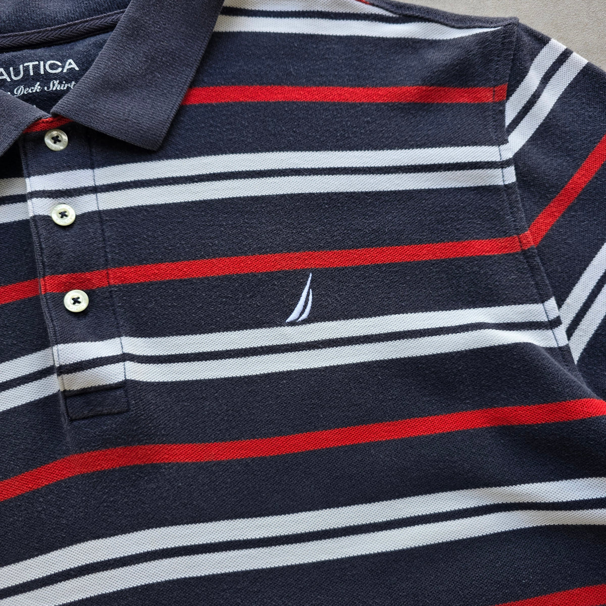 Nautica Striped Polo Shirt - XL
