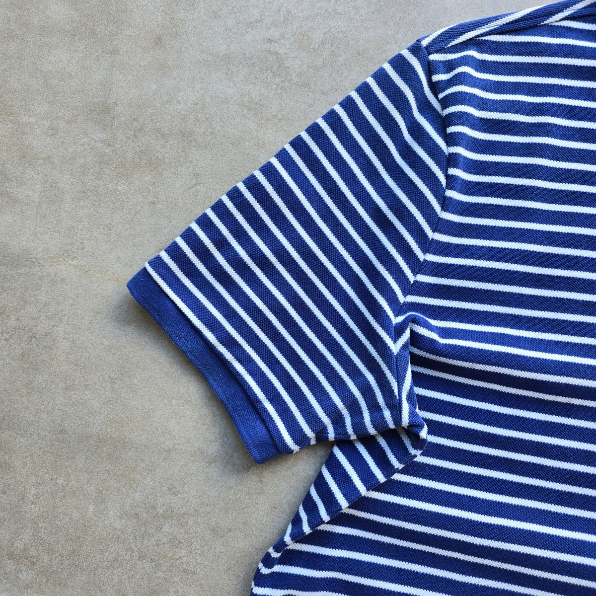 Vintage 2000's Nike Mini Swoosh Striped Polo Shirt - L