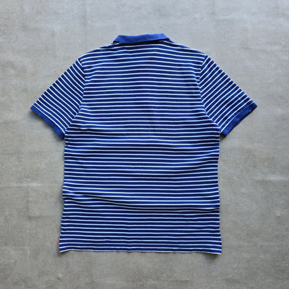 Vintage 2000's Nike Mini Swoosh Striped Polo Shirt - L
