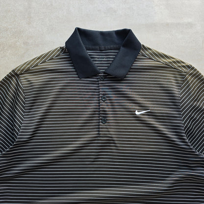 Nike Golf Mini Swoosh Striped Polo Shirt - M