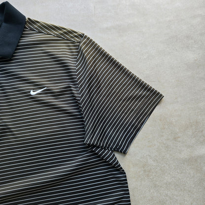 Nike Golf Mini Swoosh Striped Polo Shirt - M