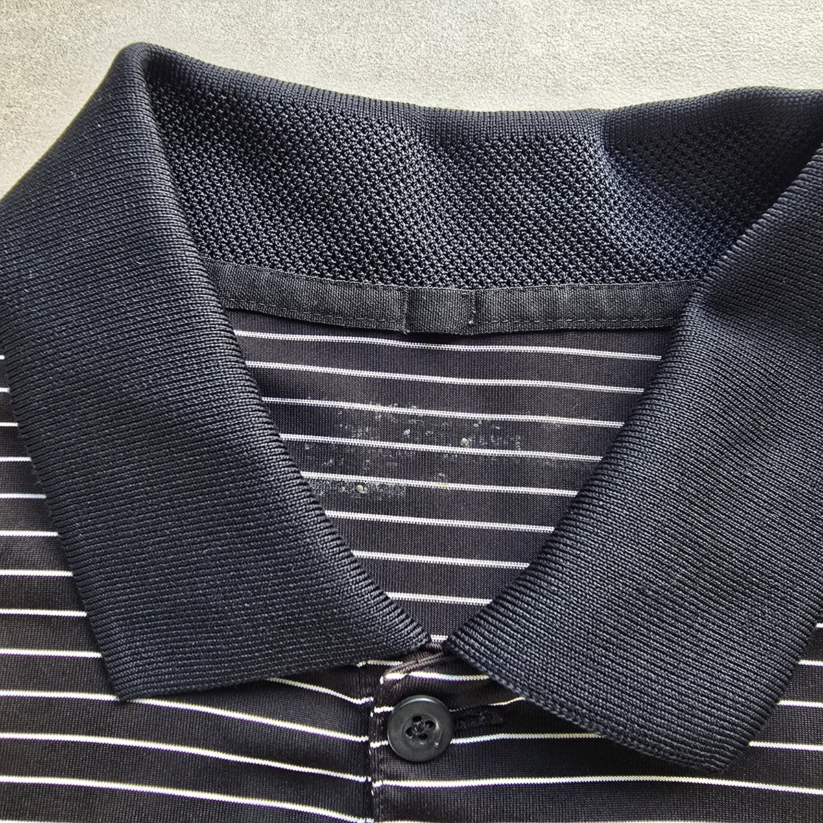 Nike Golf Mini Swoosh Striped Polo Shirt - M