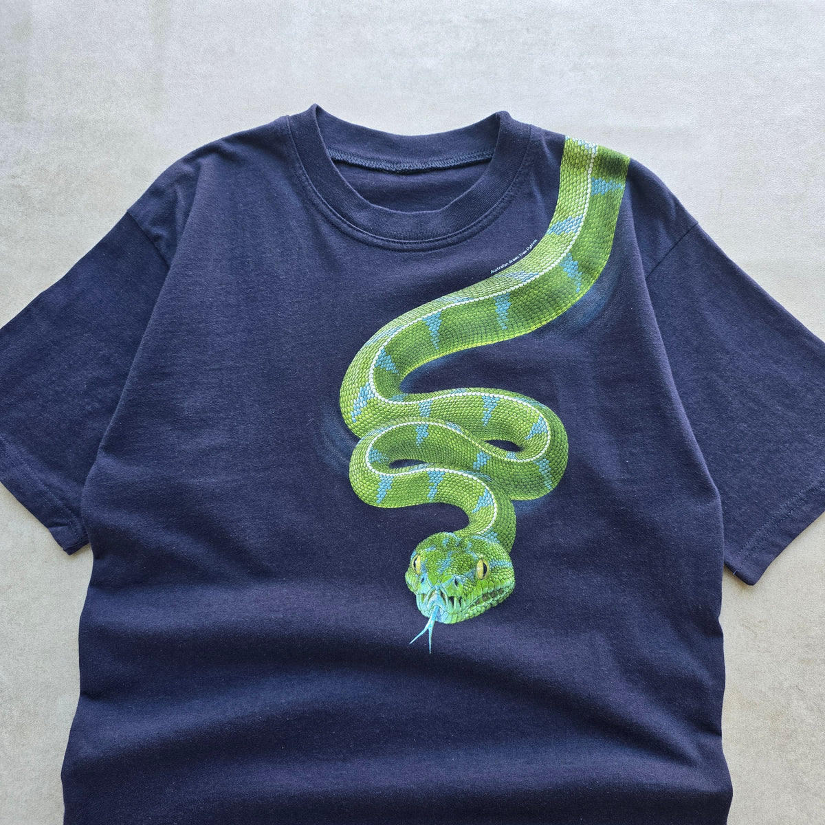 Vintage 2000's Australia Green Tree Python Wild Planet Tee - S/M