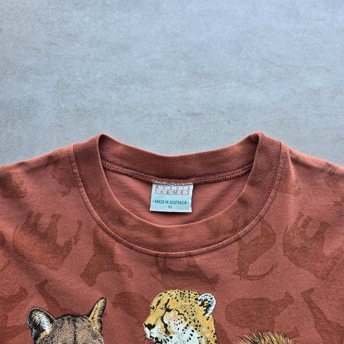 Vintage 90's Big Cats Don't Let Them Die AOP Tee - XL