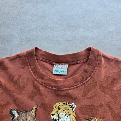 Vintage 90's Big Cats Don't Let Them Die AOP Tee - XL