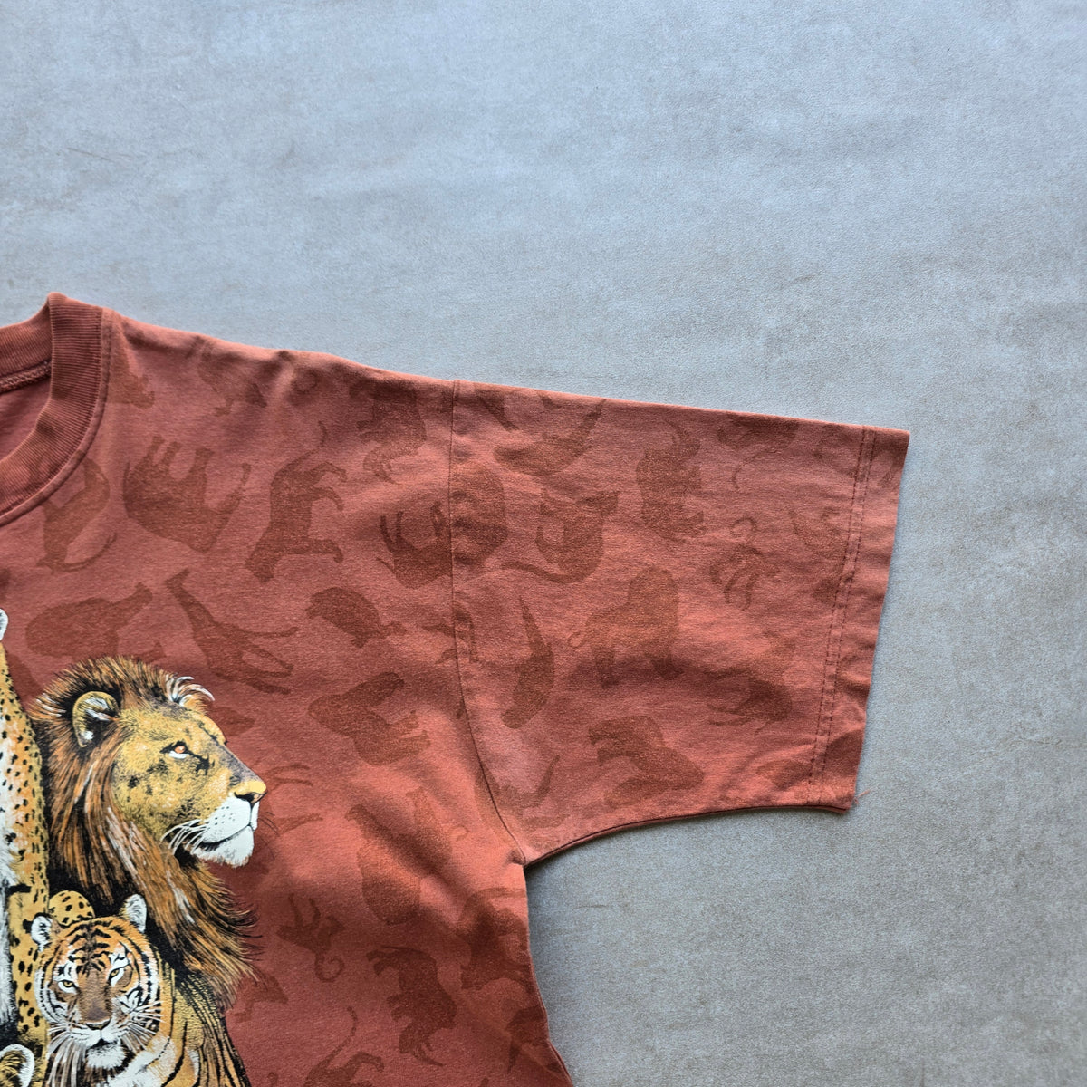 Vintage 90's Big Cats Don't Let Them Die AOP Tee - XL