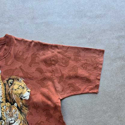 Vintage 90's Big Cats Don't Let Them Die AOP Tee - XL