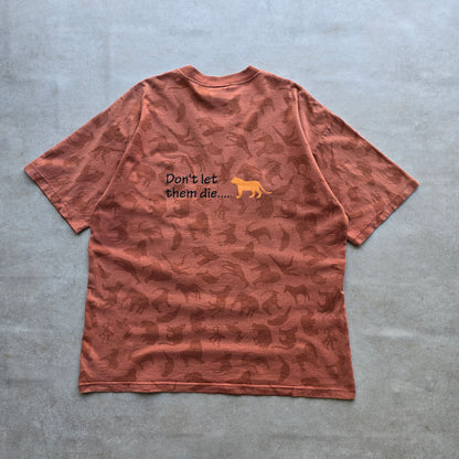 Vintage 90's Big Cats Don't Let Them Die AOP Tee - XL
