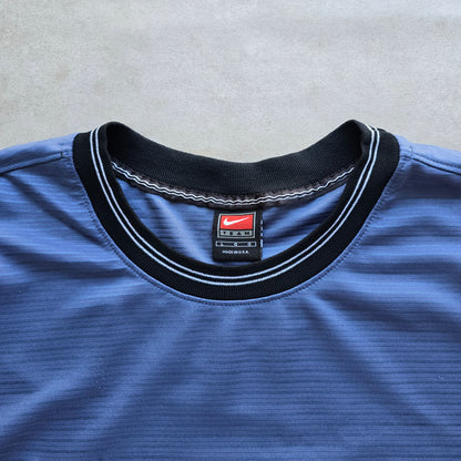 Vintage 90's Nike Mini Swoosh Striped Jersey Tee - L