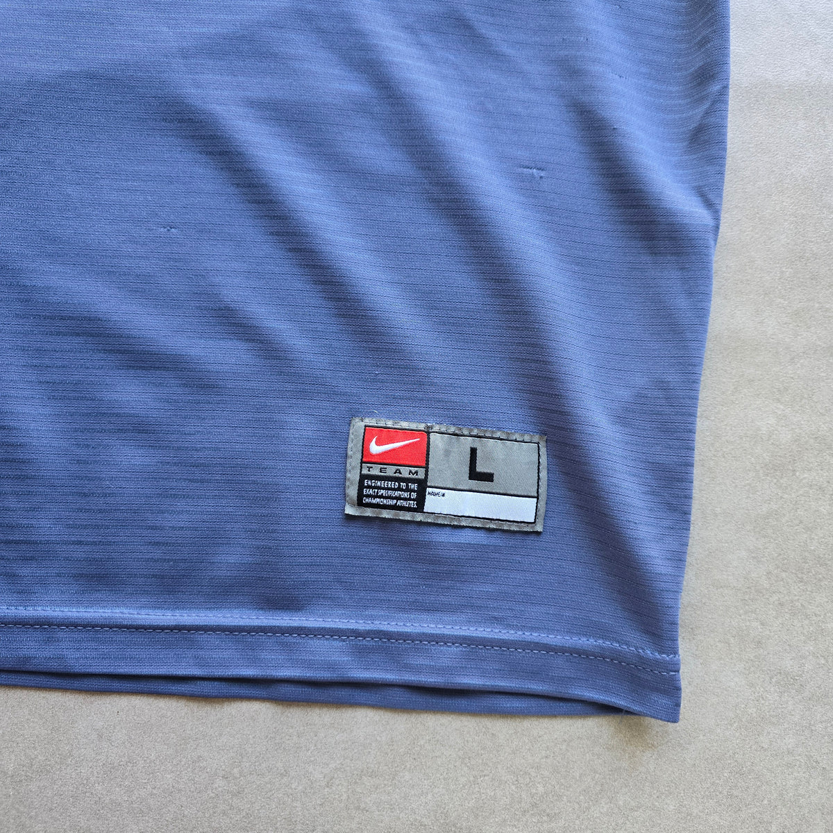 Vintage 90's Nike Mini Swoosh Striped Jersey Tee - L
