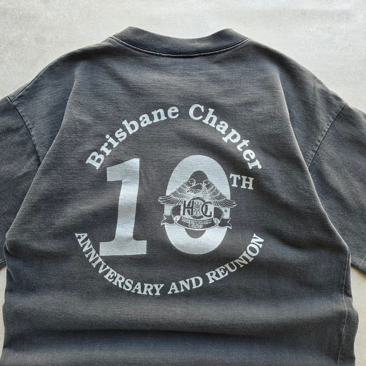 Vintage 1999 Harley Davidson Brisbane HOG 10th Anniversary Tee - S/M