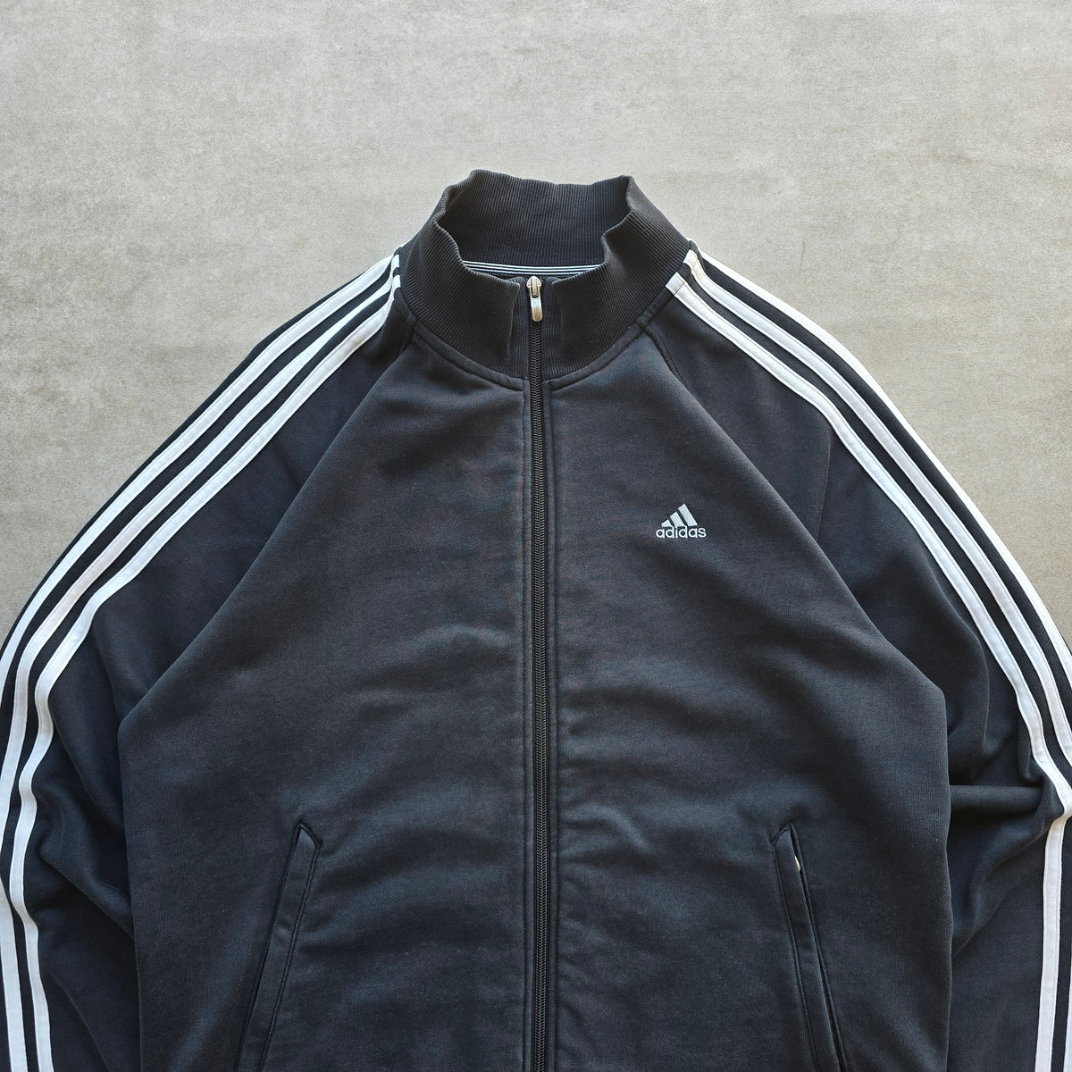 Vintage 2000's Adidas 3 Stripe Full Zip Sweatshirt - L