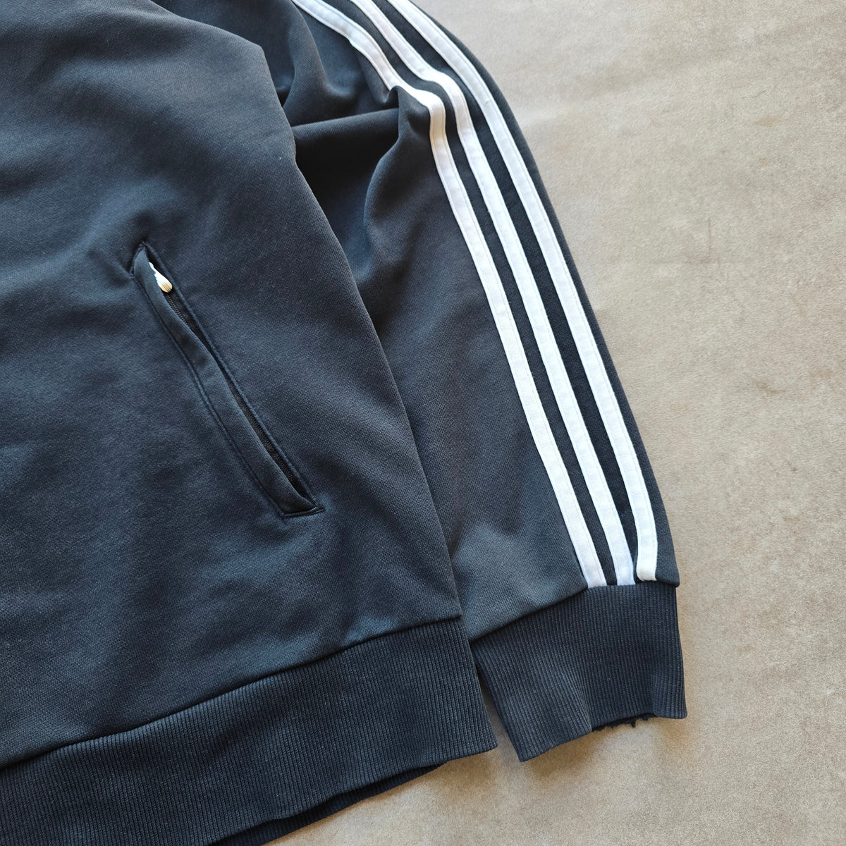 Vintage 2000's Adidas 3 Stripe Full Zip Sweatshirt - L