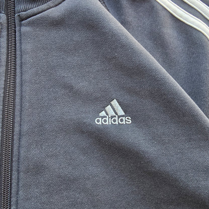 Vintage 2000's Adidas 3 Stripe Full Zip Sweatshirt - L
