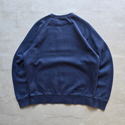 Vintage 2000's Nike Mini Swoosh Navy Blue Sweatshirt - M
