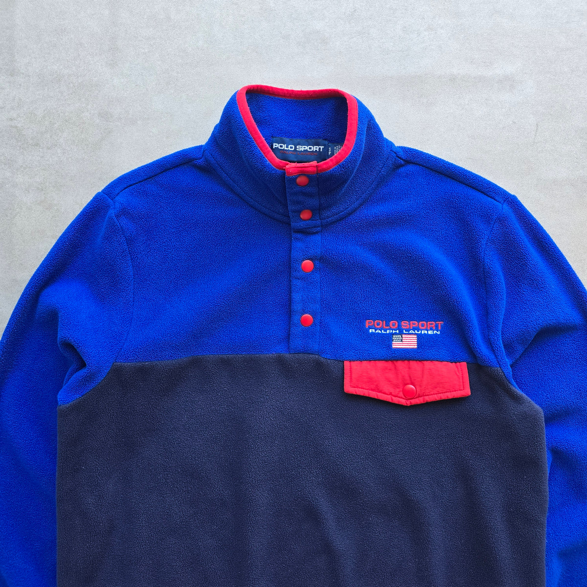 Polo Sport Ralph Lauren Fleece Snap Pullover Jumper - S