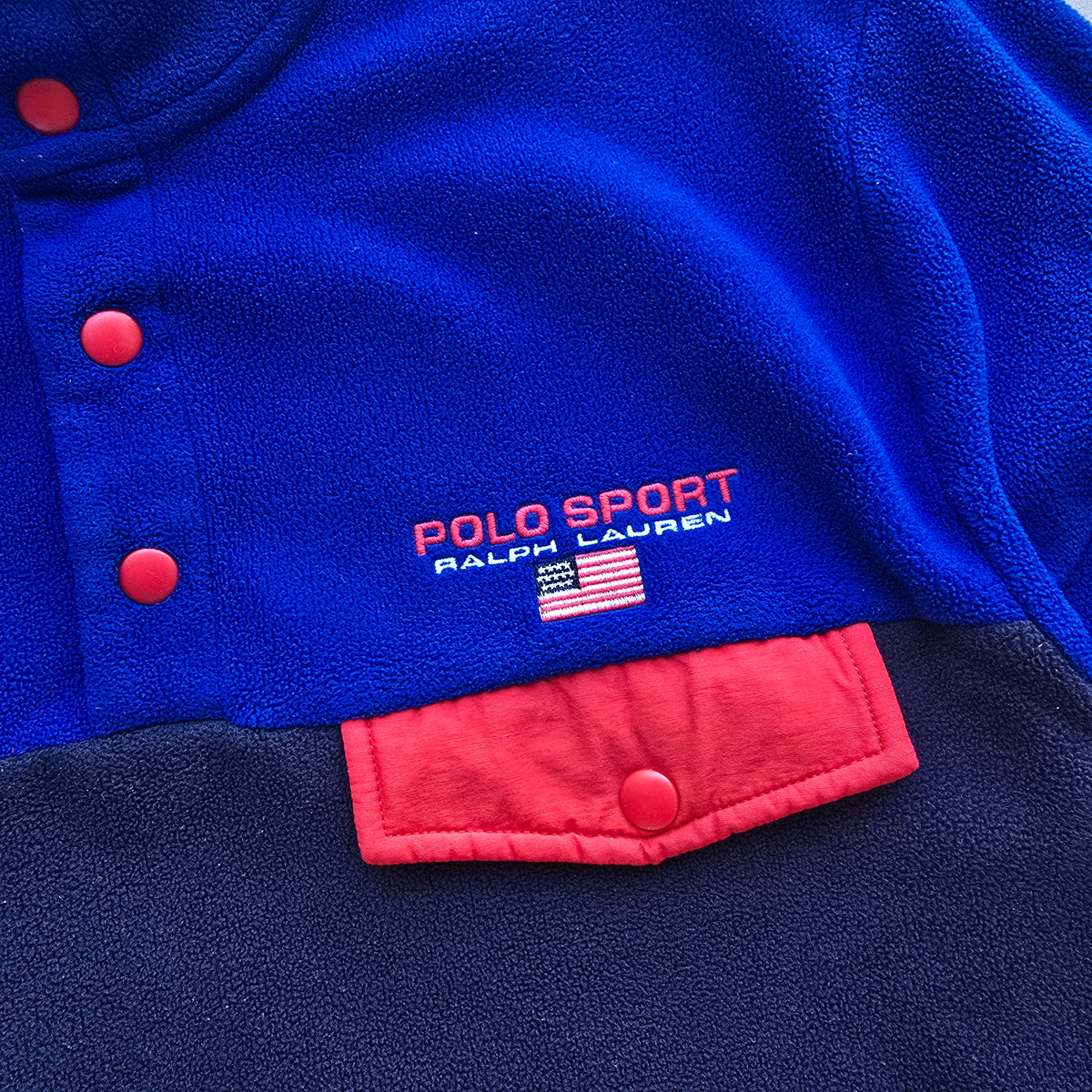 Polo Sport Ralph Lauren Fleece Snap Pullover Jumper - S