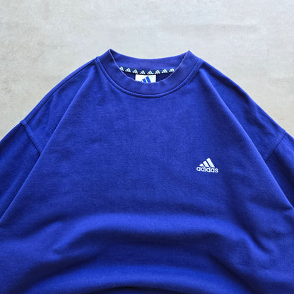 Vintage 90's Adidas Blue Sweatshirt - L