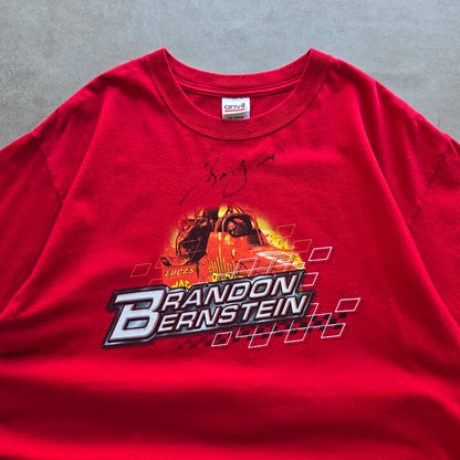 Vintage Brandon Bernstein Powerade Drag Racing Series Signed Tee - L