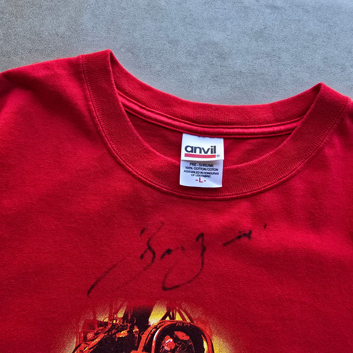 Vintage Brandon Bernstein Powerade Drag Racing Series Signed Tee - L