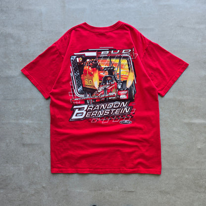 Vintage Brandon Bernstein Powerade Drag Racing Series Signed Tee - L