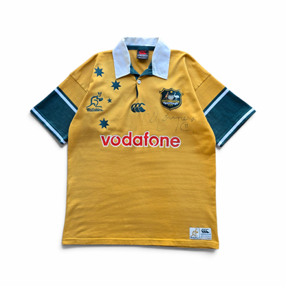 Vintage Canterbury Australia Wallabies David Campese Signed Rugby Jersey - L