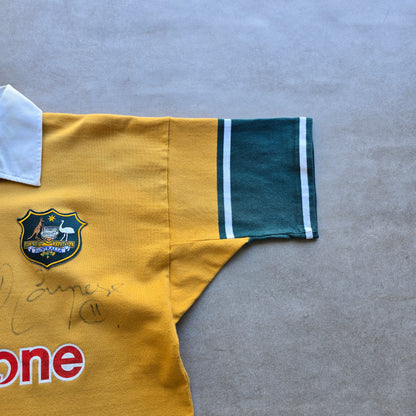 Vintage Canterbury Australia Wallabies David Campese Signed Rugby Jersey - L