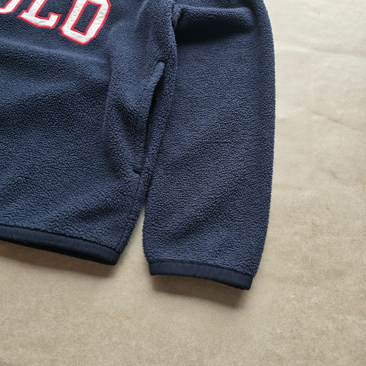 Ralph Lauren 1/4 Zip Polo Spellout Fleece Sweatshirt - M
