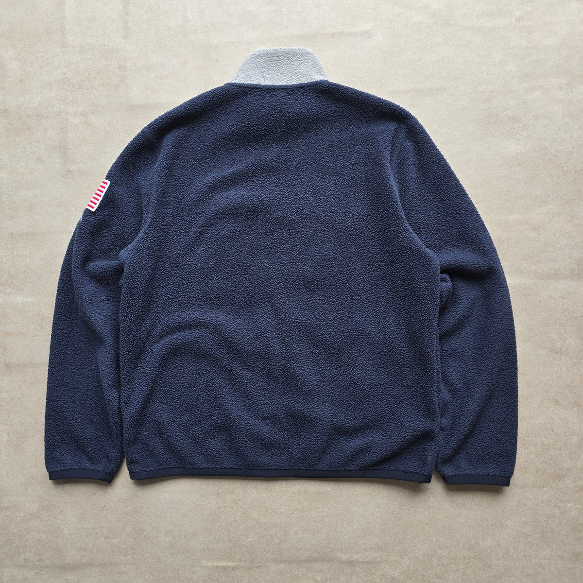 Ralph Lauren 1/4 Zip Polo Spellout Fleece Sweatshirt - M