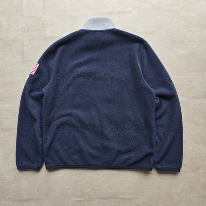 Ralph Lauren 1/4 Zip Polo Spellout Fleece Sweatshirt - M