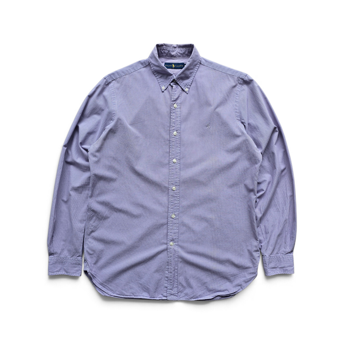 Ralph Lauren Purple Check Long Sleeve Button Up Shirt - M