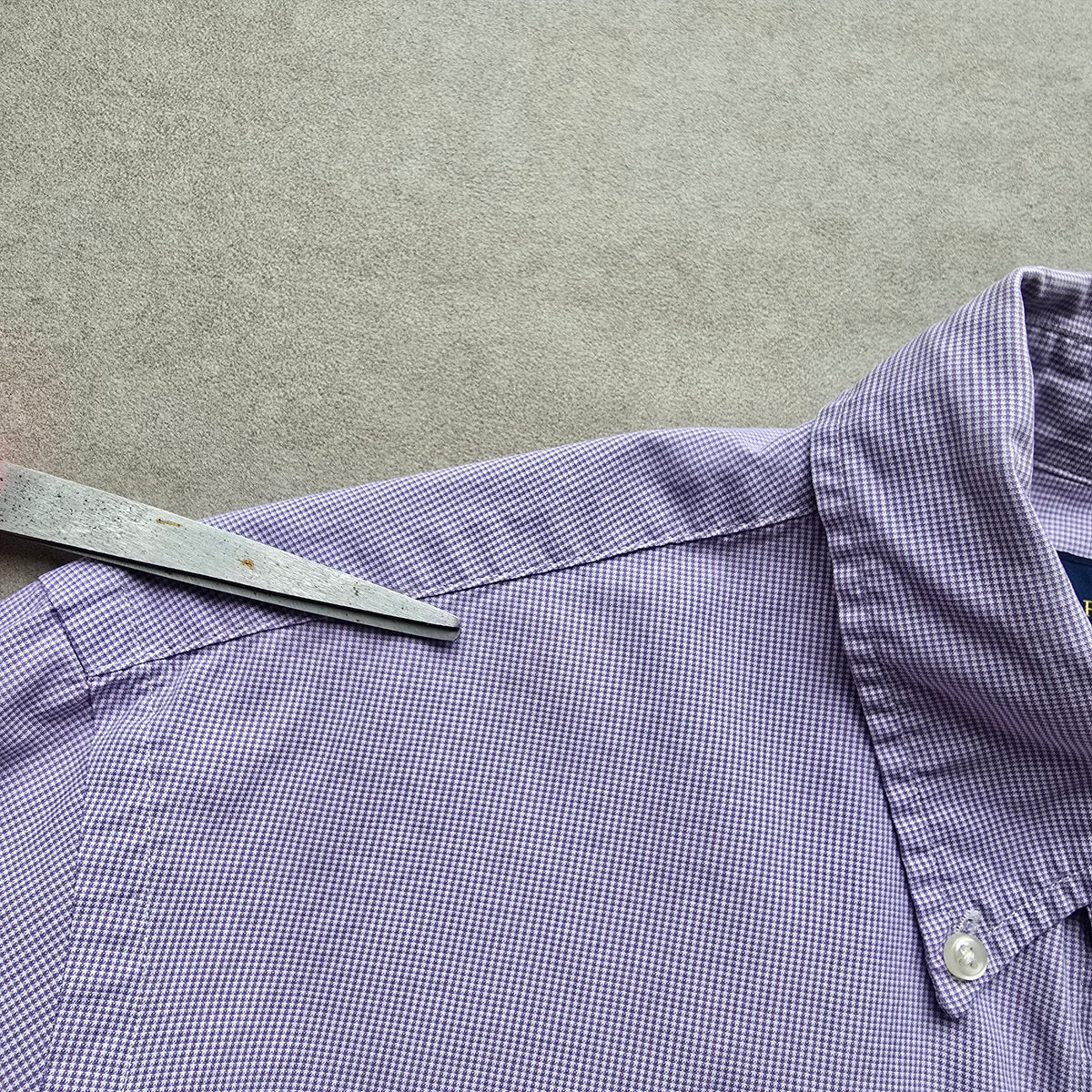 Ralph Lauren Purple Check Long Sleeve Button Up Shirt - M
