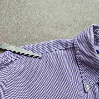 Ralph Lauren Purple Check Long Sleeve Button Up Shirt - M