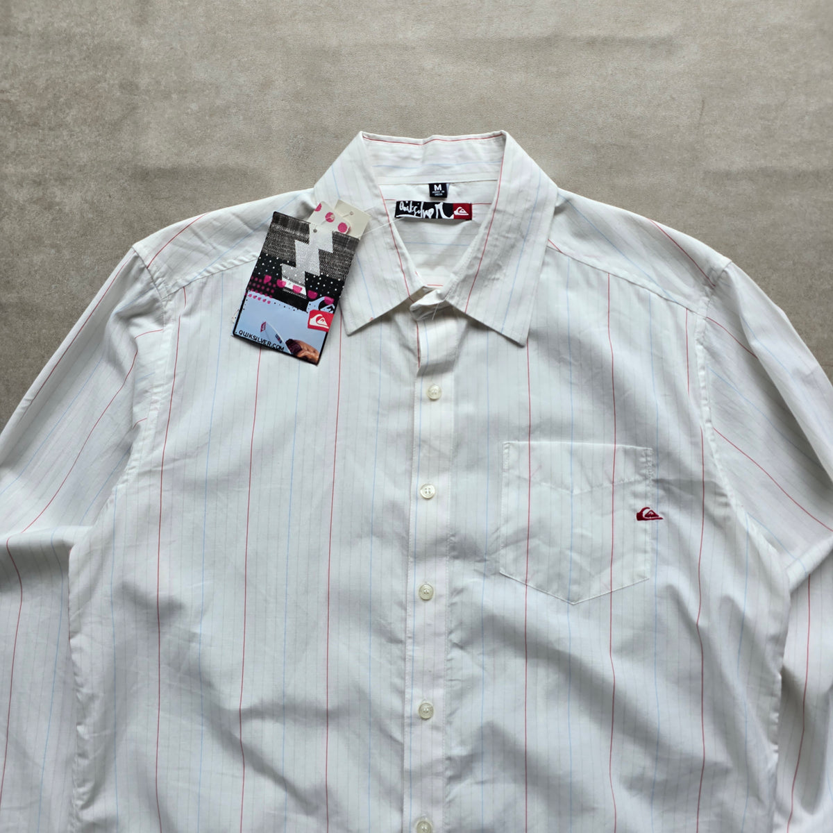 Vintage 2000's Quiksilver Striped Long Sleeve Button Up Shirt - M