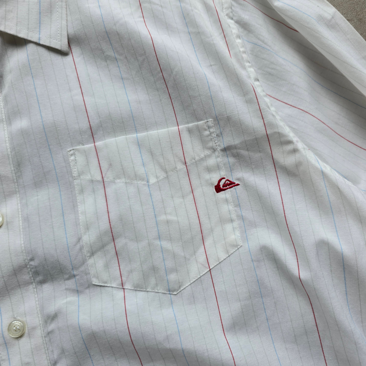 Vintage 2000's Quiksilver Striped Long Sleeve Button Up Shirt - M