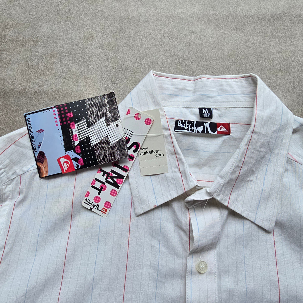 Vintage 2000's Quiksilver Striped Long Sleeve Button Up Shirt - M