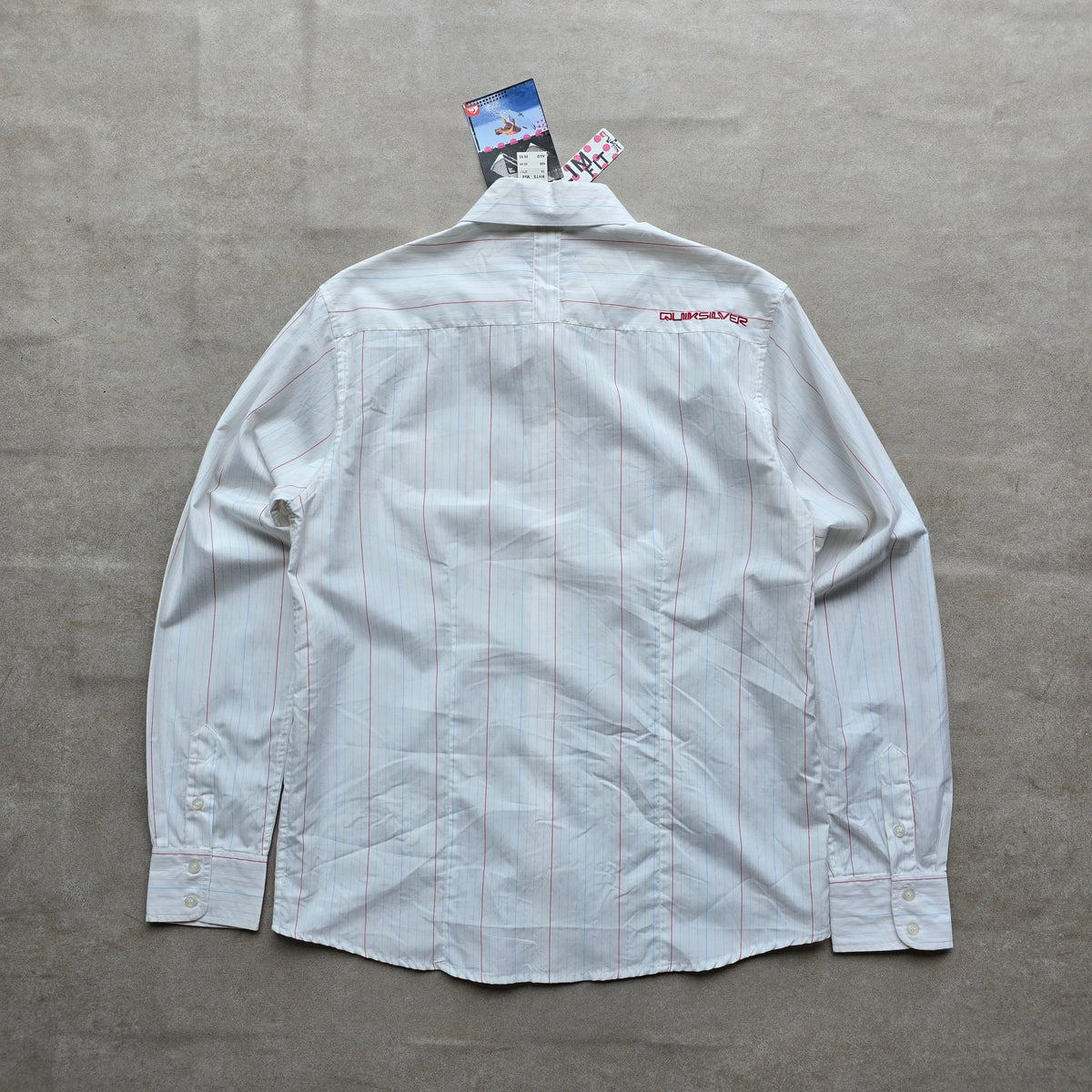 Vintage 2000's Quiksilver Striped Long Sleeve Button Up Shirt - M